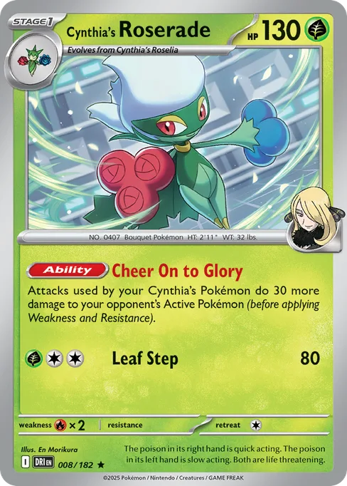 Cynthia's Roserade, Destined Rivals #8
