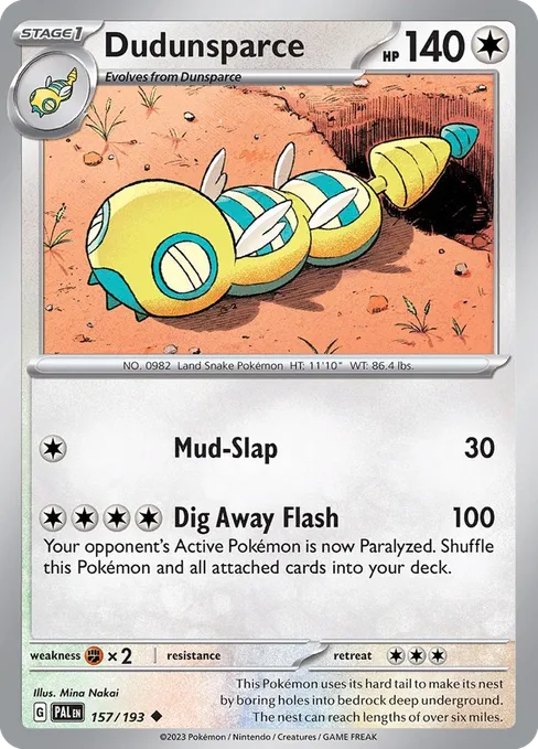 Dudunsparce, Paldea Evolved #157