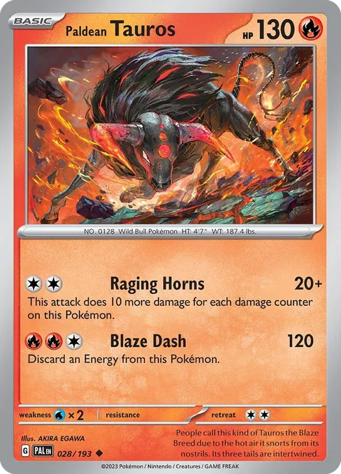Paldean Tauros, Paldea Evolved #28
