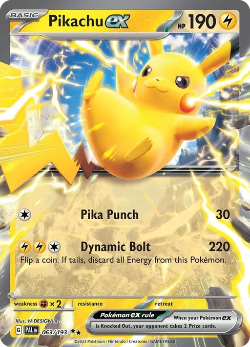 Pikachu ex, Paldea Evolved #63