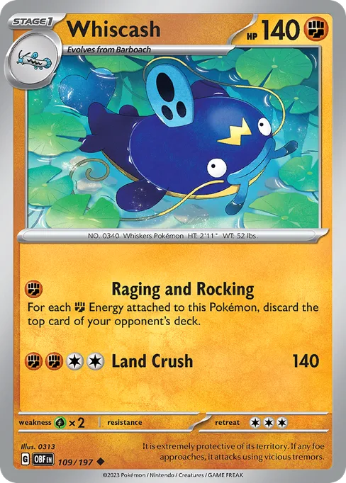 Whiscash, Obsidian Flames #109