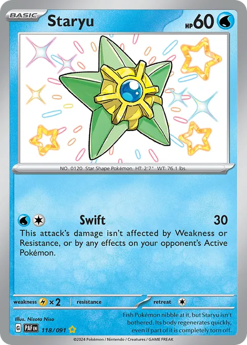 Staryu, Paldean Fates #118
