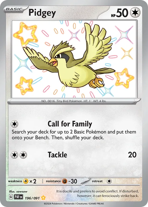 Pidgey, Paldean Fates #196