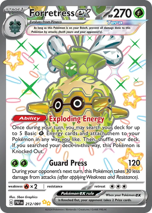 Forretress ex, Paldean Fates #212