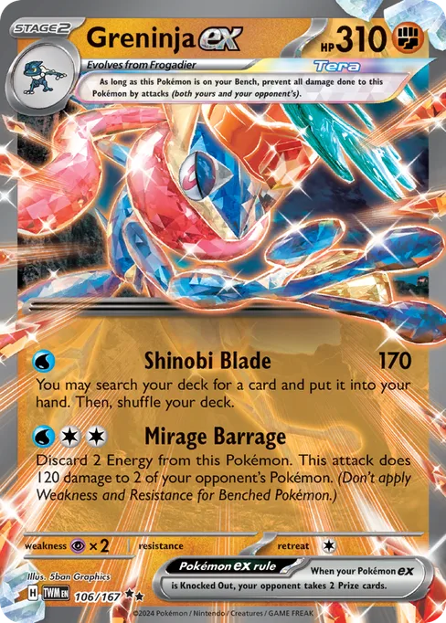 Greninja ex, Twilight Masquerade #106