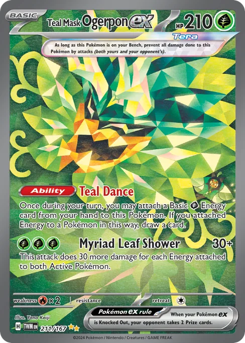 Teal Mask Ogerpon ex, Twilight Masquerade #211
