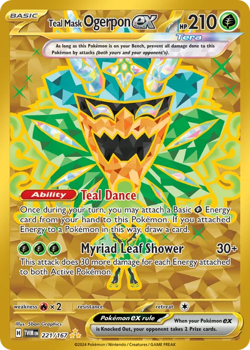 Teal Mask Ogerpon ex, Twilight Masquerade #221
