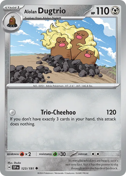 Alolan Dugtrio, Surging Sparks #123