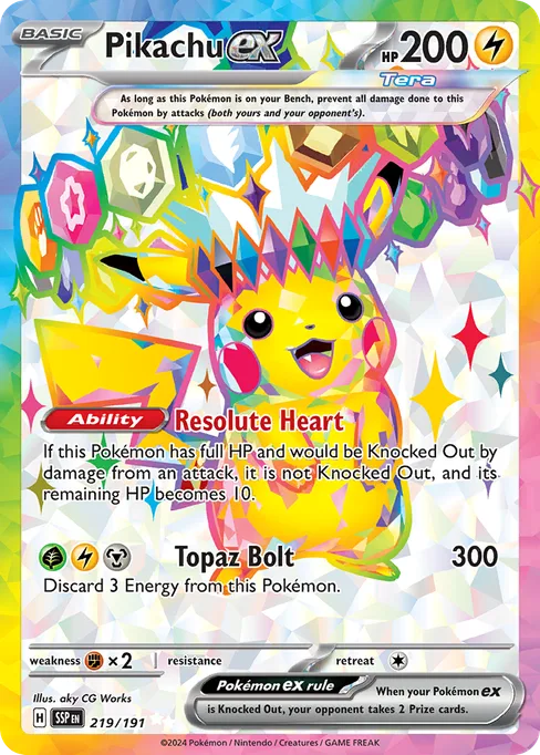 Pikachu ex, Surging Sparks #219