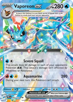 Vaporeon ex, Holofoil