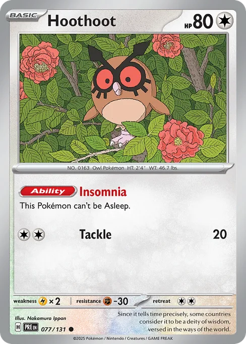 Hoothoot, Prismatic Evolutions #77