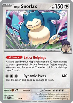 Hop's Snorlax, Holofoil