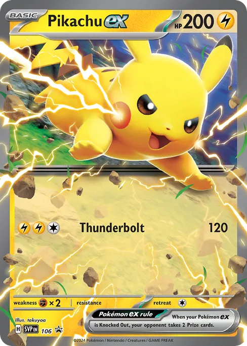 Pikachu ex, Scarlet & Violet Black Star Promos #106