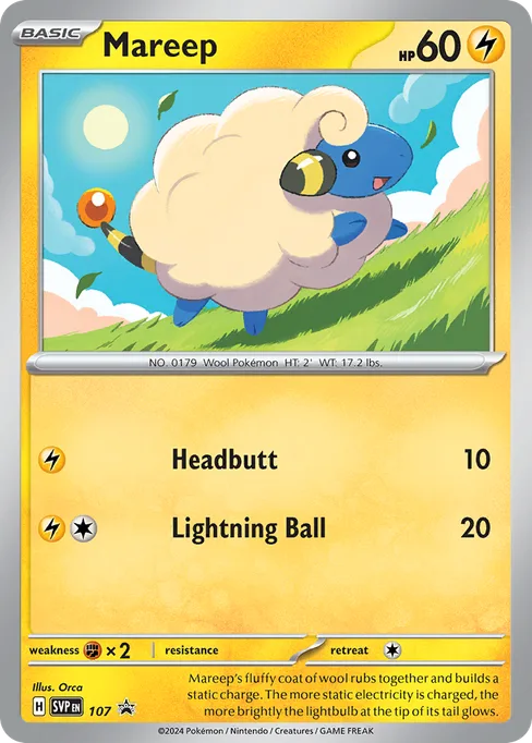 Mareep, Scarlet & Violet Black Star Promos #107