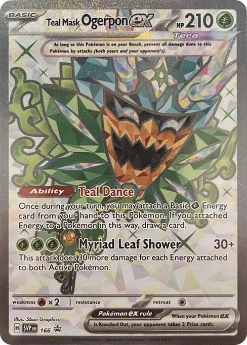 Teal Mask Ogerpon ex, Scarlet & Violet Black Star Promos #166