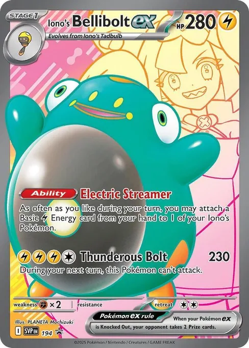 Iono's Bellibolt ex, Scarlet & Violet Black Star Promos #194