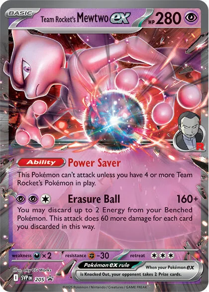 Team Rocket's Mewtwo ex, Scarlet & Violet Black Star Promos #205