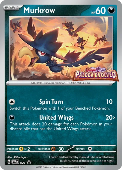 Murkrow, Scarlet & Violet Black Star Promos #21