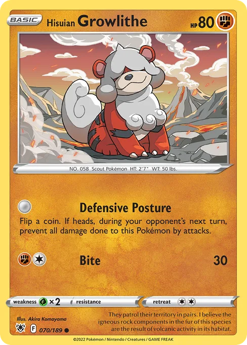 Hisuian Growlithe, Astral Radiance #70