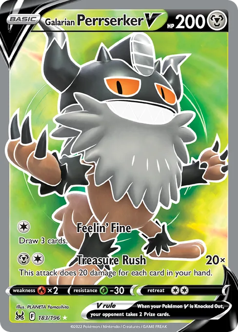 Galarian Perrserker V, Lost Origin #183