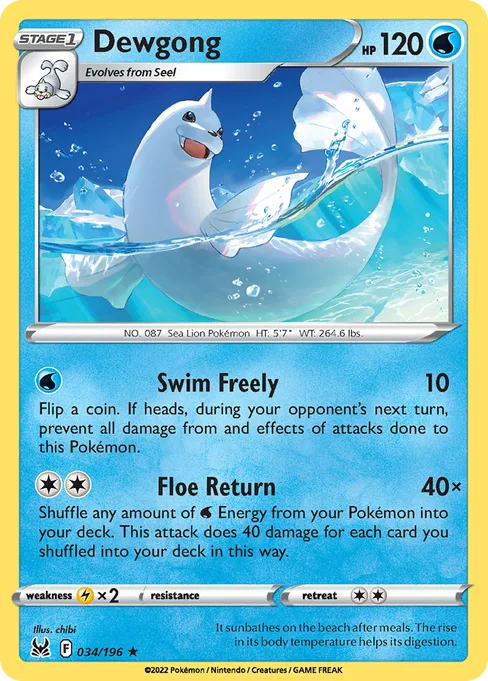 Dewgong, Lost Origin #34