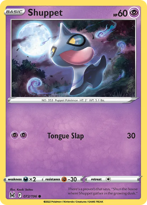 Shuppet, Lost Origin #72