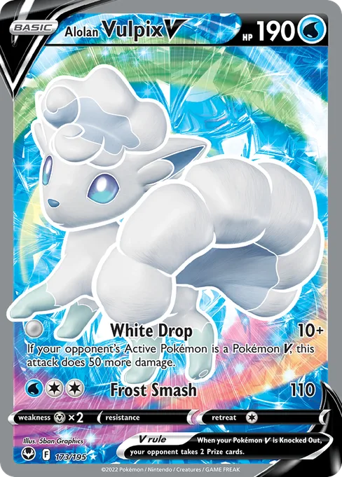 Alolan Vulpix V, Silver Tempest #173