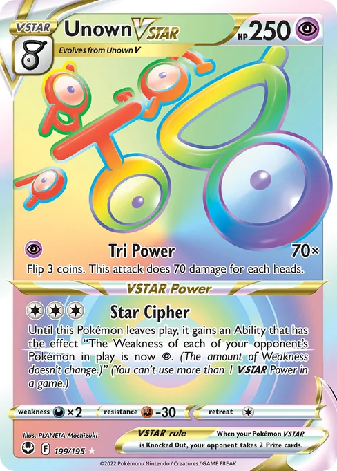 Unown VSTAR, Silver Tempest #199