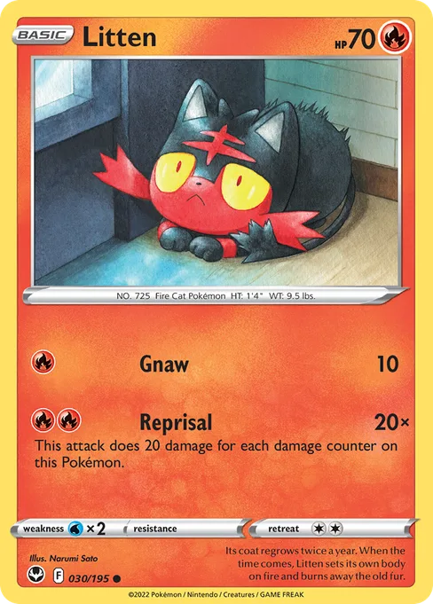 Litten, Silver Tempest #30