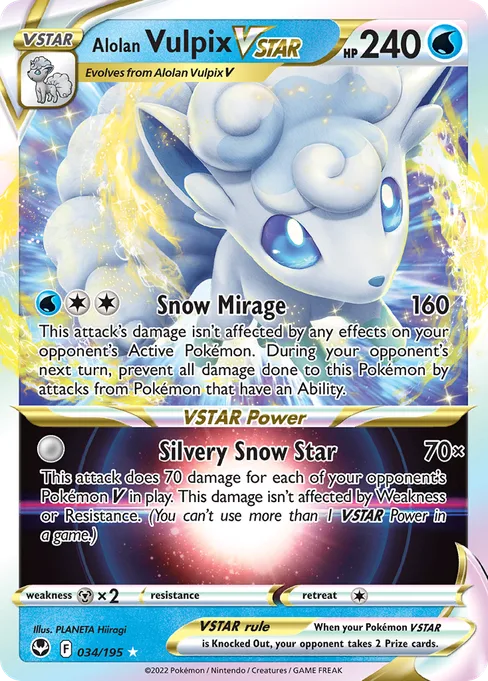 Alolan Vulpix VSTAR, Silver Tempest #34