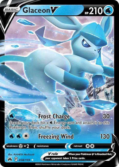 Glaceon V, Crown Zenith #38