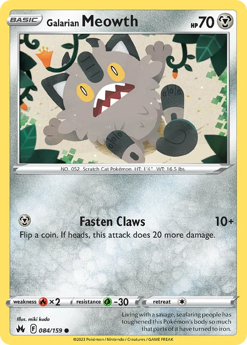 Galarian Meowth, Crown Zenith #84