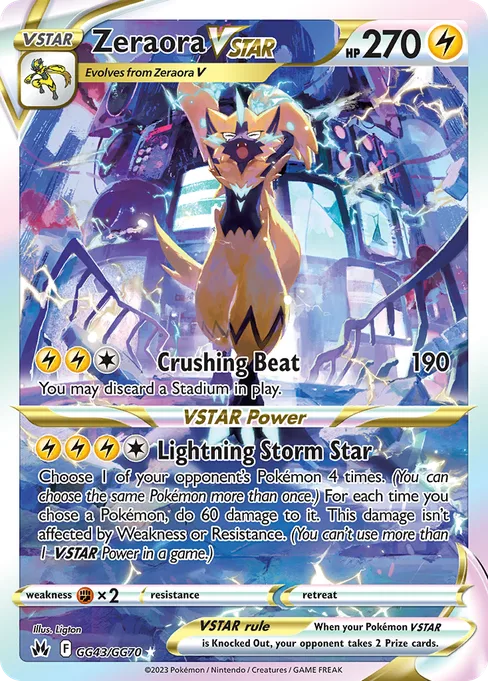 Zeraora VSTAR, Crown Zenith Galarian Gallery #GG43