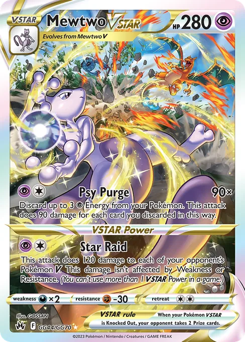 Mewtwo VSTAR, Crown Zenith Galarian Gallery #GG44