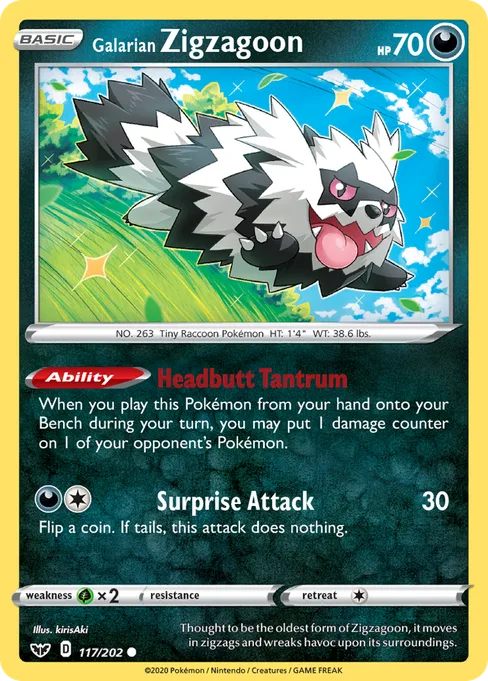 Galarian Zigzagoon, Sword & Shield #117