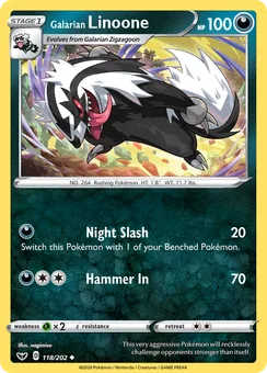 Galarian Linoone, Normal