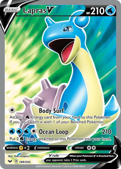 Lapras V, Sword & Shield #189