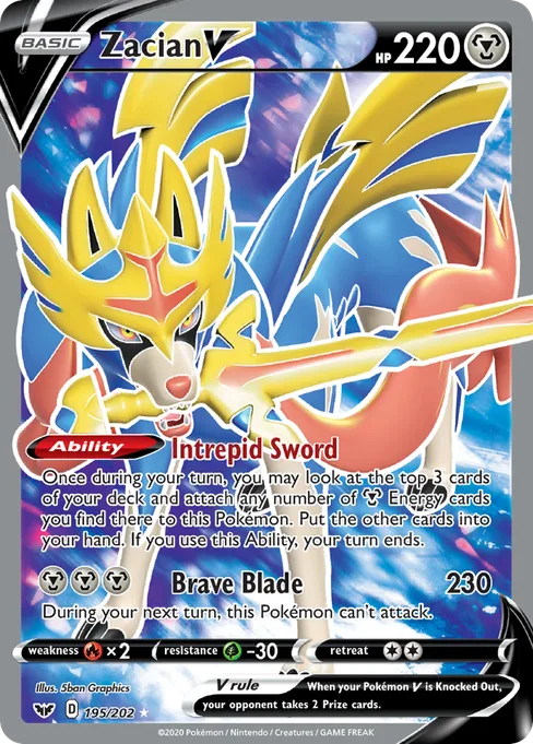 Zacian V, Sword & Shield #195