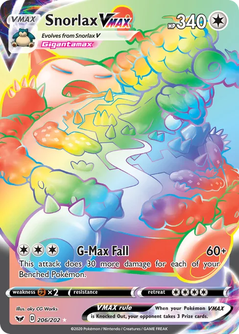 Snorlax VMAX, Sword & Shield #206