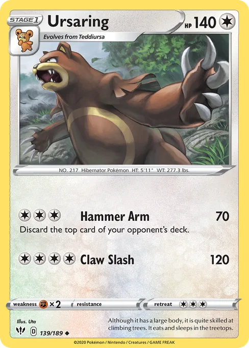 Ursaring, Darkness Ablaze #139