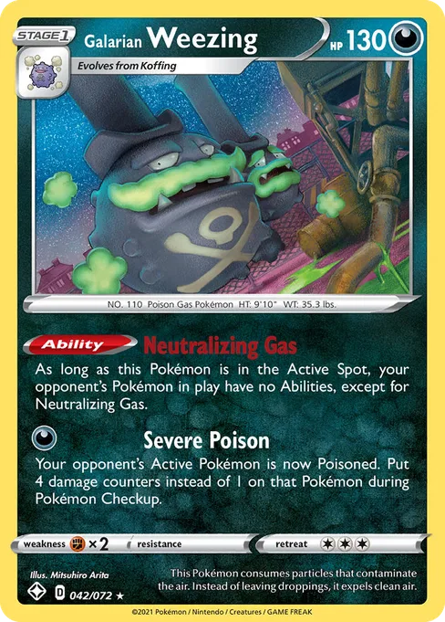 Galarian Weezing, Shining Fates #42