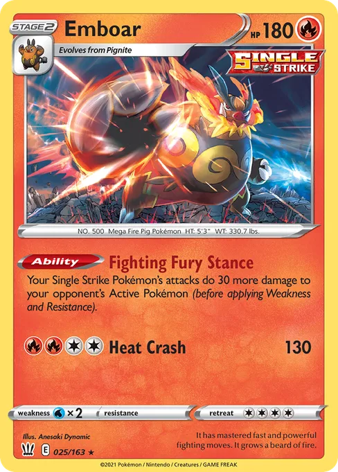 Emboar, Battle Styles #25