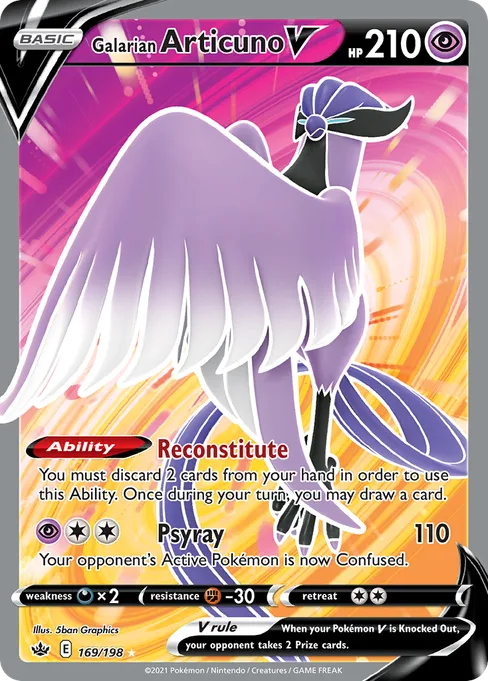Galarian Articuno V, Chilling Reign #169