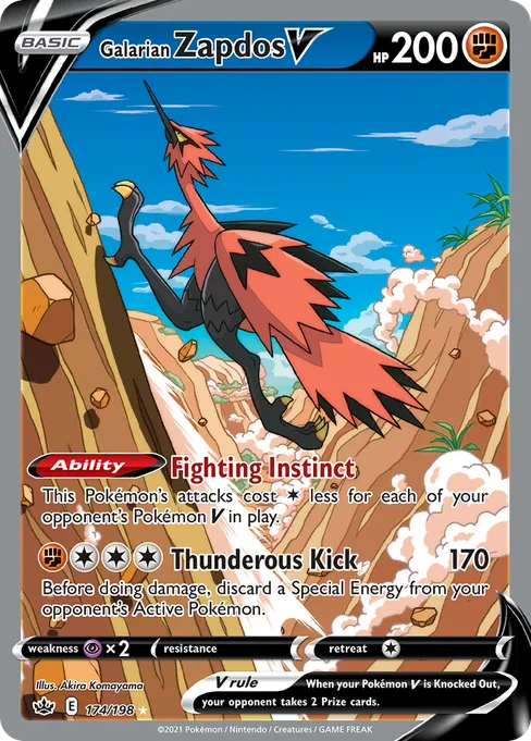 Galarian Zapdos V, Chilling Reign #174