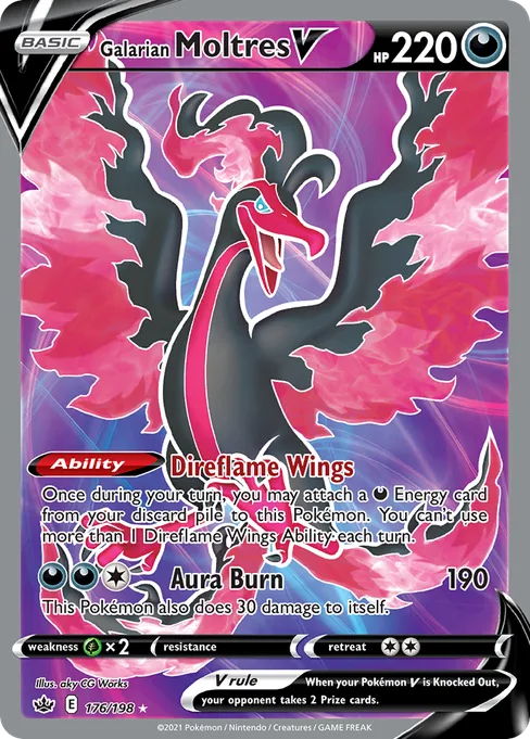 Galarian Moltres V, Chilling Reign #176
