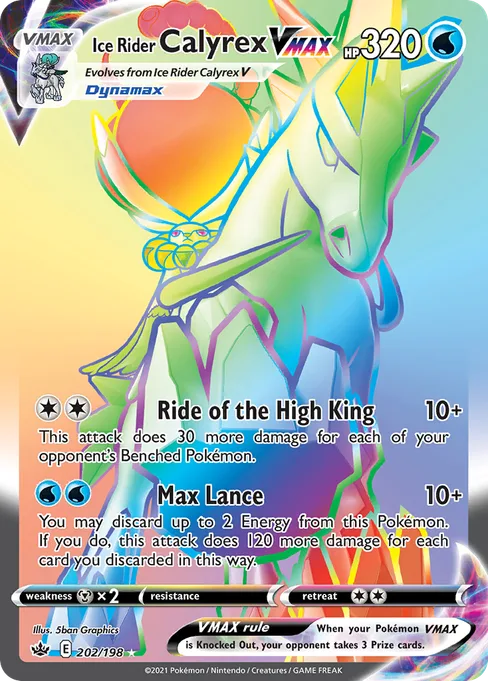 Ice Rider Calyrex VMAX, Chilling Reign #202