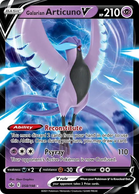 Galarian Articuno V, Chilling Reign #58