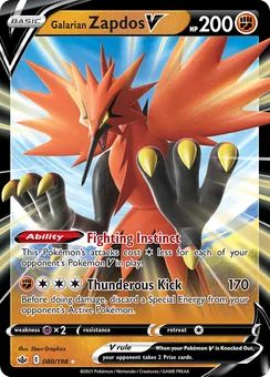 Galarian Zapdos V, Holofoil