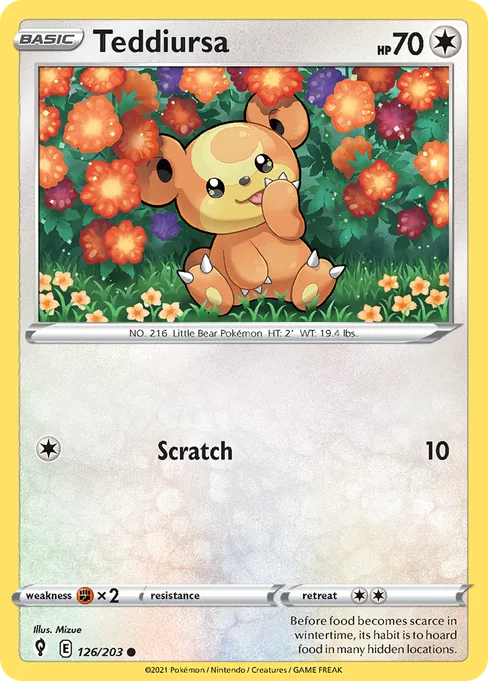 Teddiursa, Evolving Skies #126
