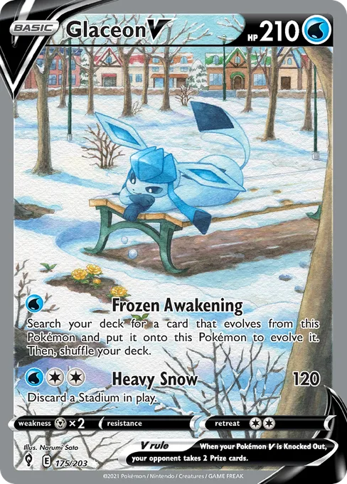 Glaceon V, Evolving Skies #175
